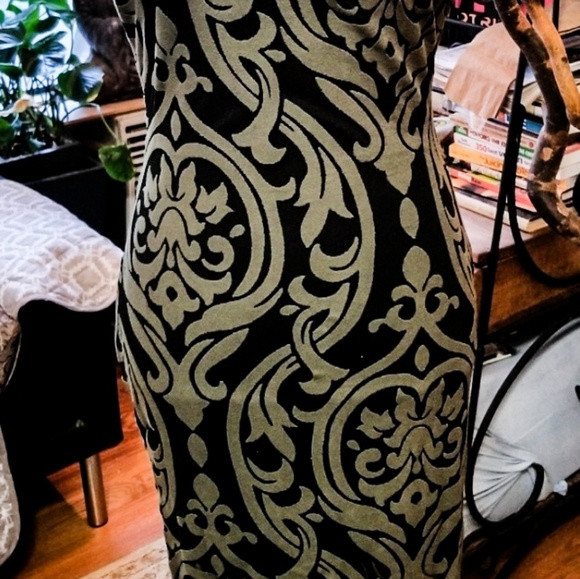 1 LEFT! (S)🍸Stunning! olive/blk sheer choker dress - Picture 8 of 9